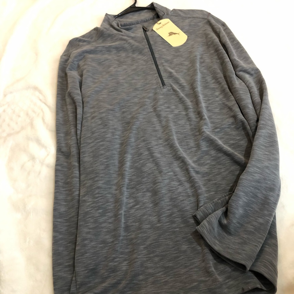Tommy Bahama quarter zip gray large